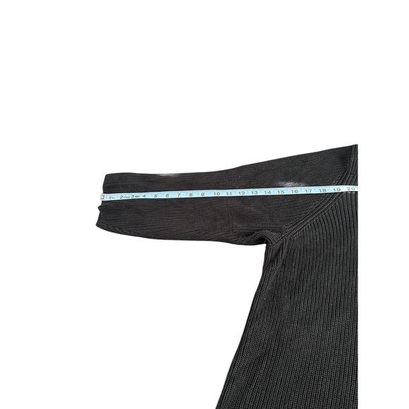 Talbots Woman Petites Plus Sweater Black Cable Knit Turtleneck Size 3X Petite - Picture 11 of 12